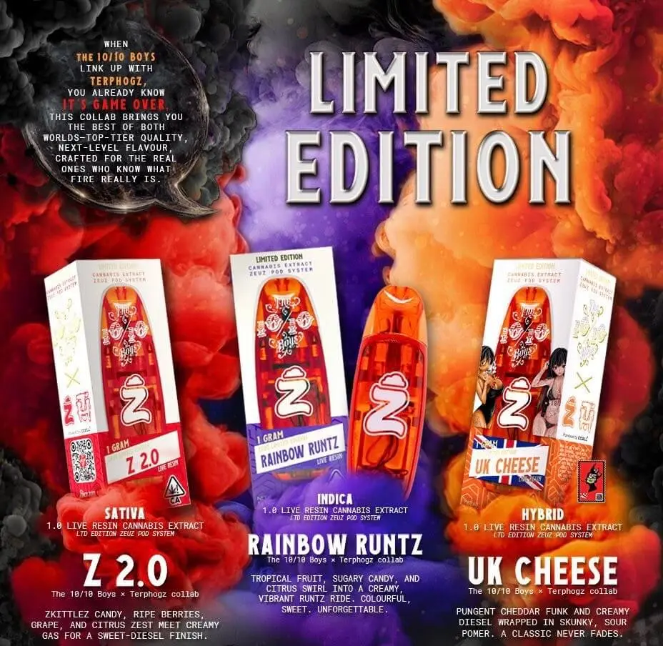 1010-Boys-X-Terphogz-1-gram-live-resin-kit.webp 10/10 Boys x Terphogz – 1 Gram Live Resin Kit | Premium Live Resin Pod - Image 1